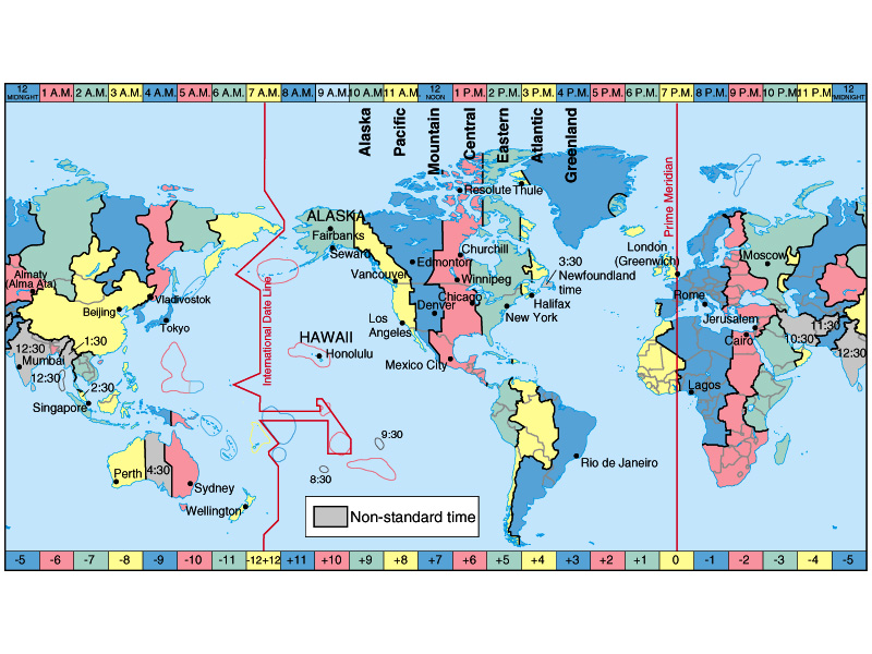 australia time zones outline